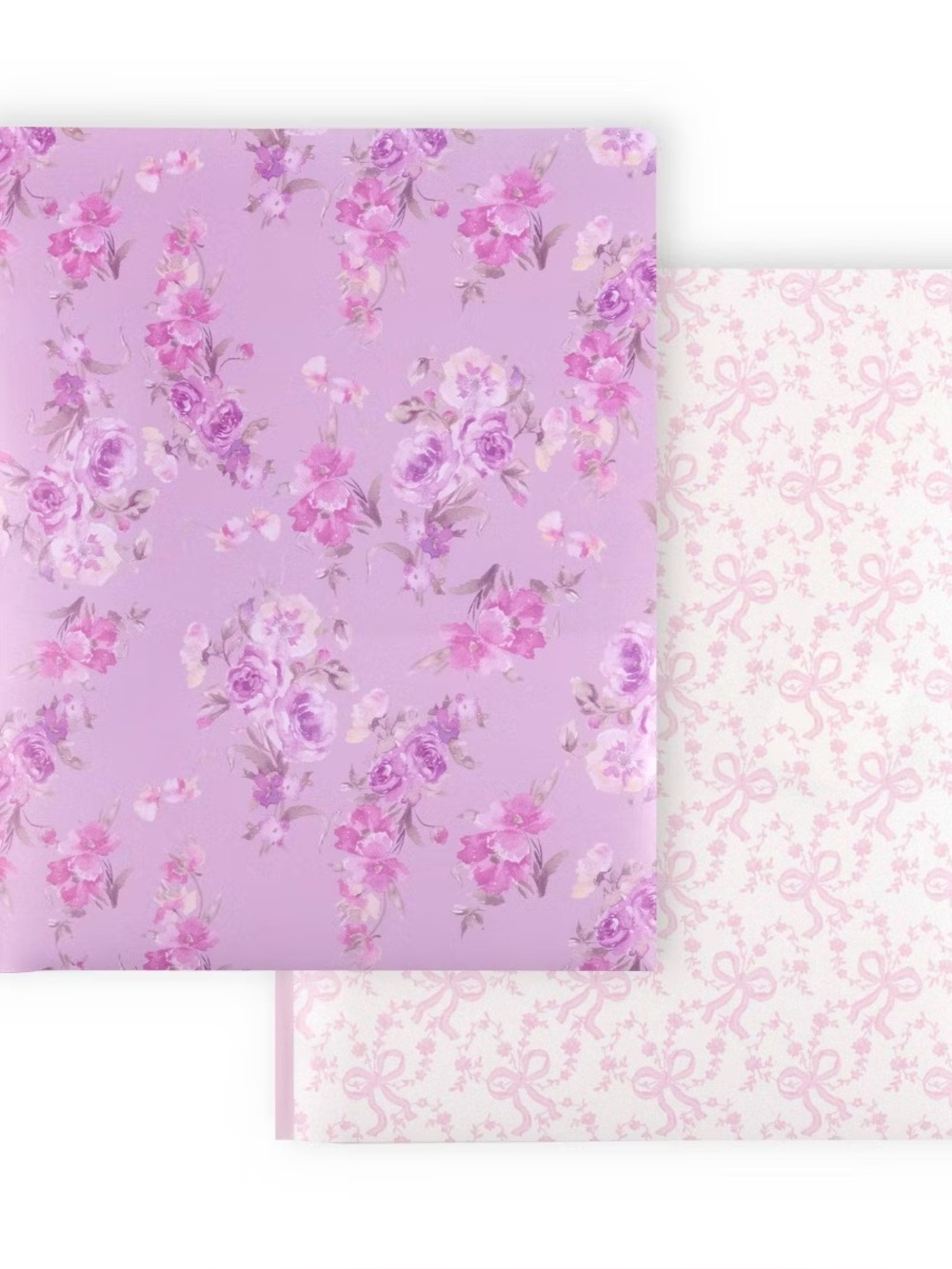 LoveShackFancy x Target Yoobi Rosettes Purple + Coquette Bow Poly Prong Folders